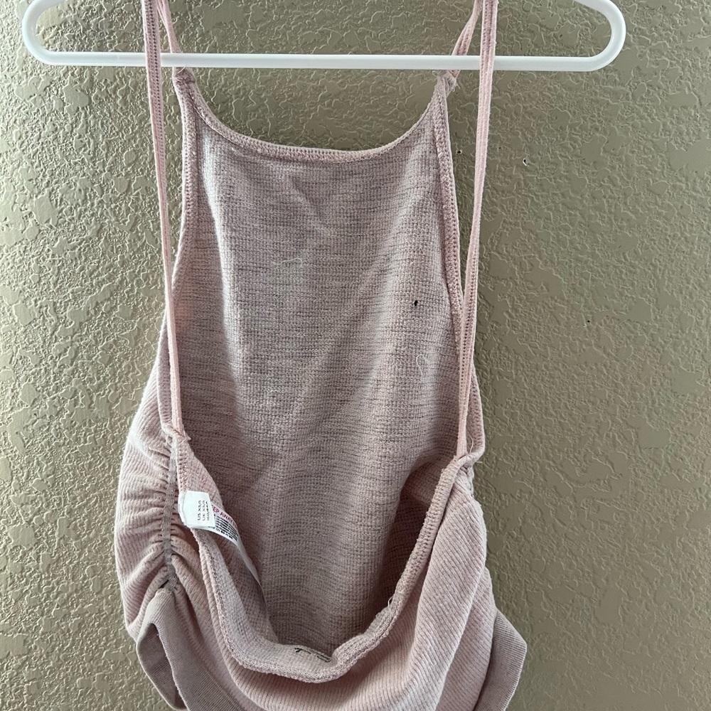 Pink Ribbed Women's Top - Picture 2 of 3